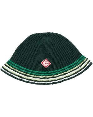 CASABLANCA Stripe Crochet Hat - Green