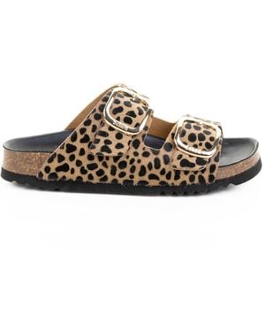 Scholl Noelle Leopard Slipper - White