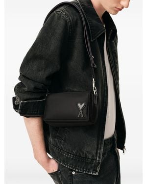 Ami Paris Marcel Padded Shoulder Bag - Black