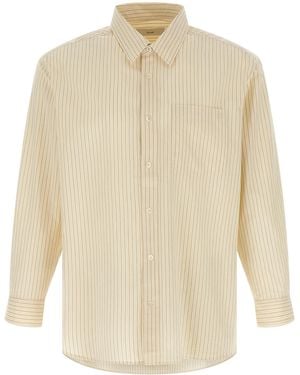 DUNST Striped Shirt - White