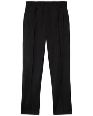 Palm Angels Curved Logo Print Trousers - Black