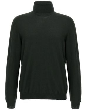 Zanone Wool Turtleneck Jumper - Green