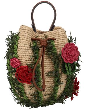 Anya Hindmarch Cactus Bag With Floral Details - Multicolour