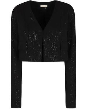 The Mannei Terras Silk Jacket - Black