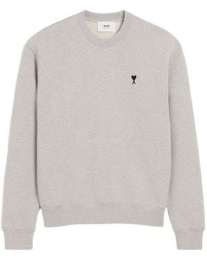 Ami Paris Sweatshirt With Contrasted Ami De Coeur - White