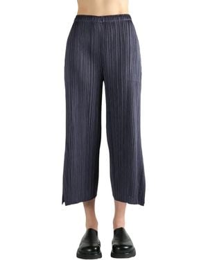 Pleats Please Issey Miyake Trousers "Monlty Colors" - Blue