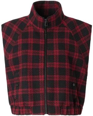 Pinko Handel Gilet Tweed Disegno - Red