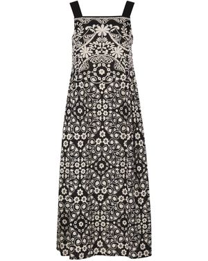 chinese dress ladies Max Mara Long chemise dress Black - Women