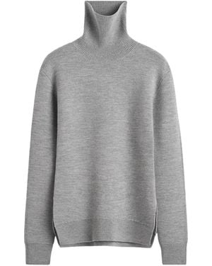 TOTEME Cashmere Merinos "Highneck" Double Knit - Grey