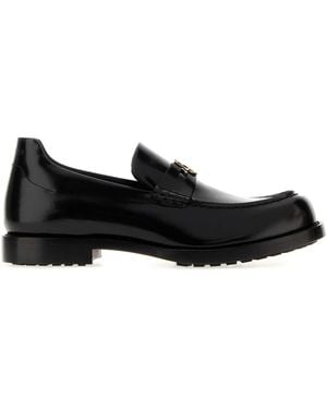 Balenciaga Loafers With Curved Sole - Black