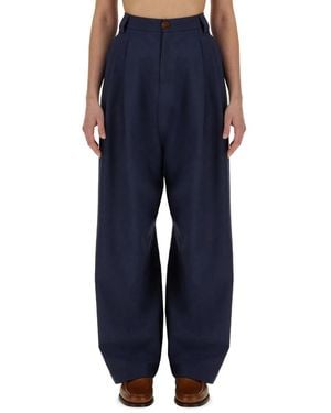 Alysi Canvas Pants - Blue