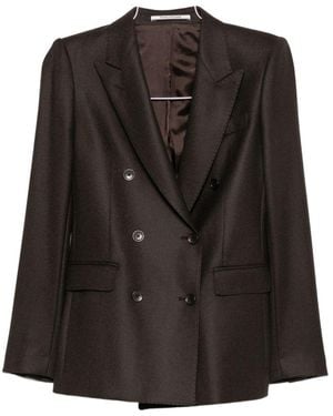 Tagliatore Wool Double-Breasted Jacket - Black