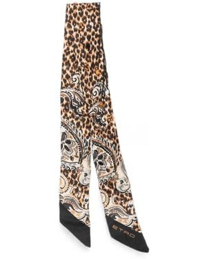 Etro Printed Silk Foulard - White