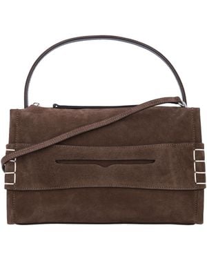 JW Anderson Loafer Leather Shoulder Bag - Brown