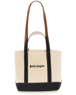 Palm Angels Bag With Logo - Natural