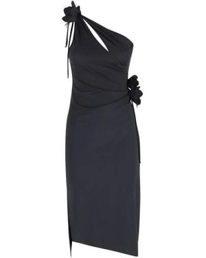 Coperni Asymmetric Mini Flower Gown - Blue