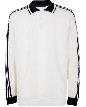 adidas "Knitted Jersey" Jacket - White