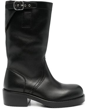 Dries Van Noten Stivali Biker - Black