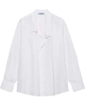 Prada Long-Sleeved Button-Up Shirt - White