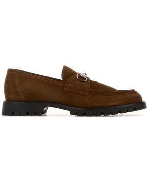 Gucci Suede Loafers - Brown