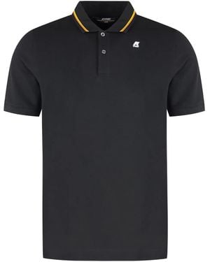 K-Way Jud Cotton-Piqué Polo Shirt - Black