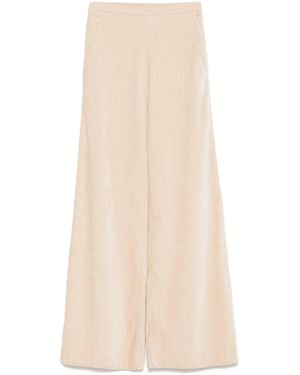 forte_forte Juta Double Velvet Regular Pants - Natural