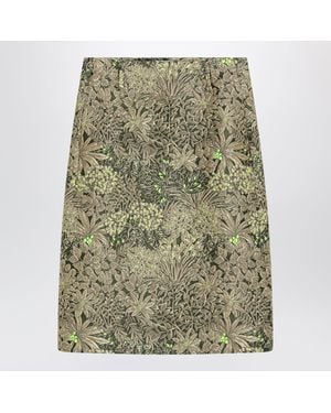 Dries Van Noten Skirt With Floral Jacquard Pattern - Green