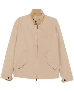 Emporio Armani Nylon Bomber Jacket - Natural