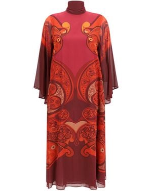 La DoubleJ Magnifico Midi Dress - Red