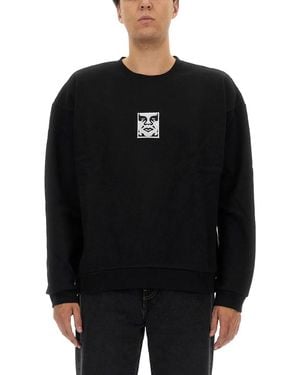 Obey Cotton Sweatshirt - Black