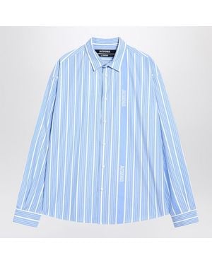 Jacquemus Simon Striped Cotton Shirt - Blue