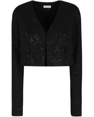 The Mannei Terras Silk Jacket - Black