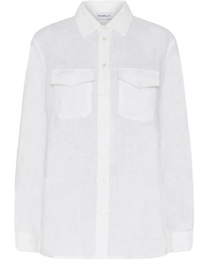 Marella Long-Sleeved Shirt With Pockets - White