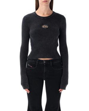 DIESEL M-Anchor-A Ribbed Long-Sleeve Top - Blue
