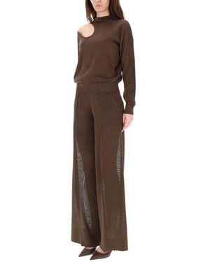 Circus Hotel Viscose Blend Trousers - Brown