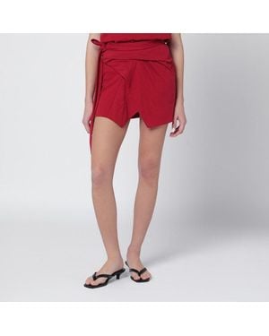 Isabel Marant Berenice Cherry-Coloured Jersey Miniskirt