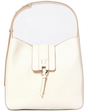 Hogan Leather Hobo Bag - White