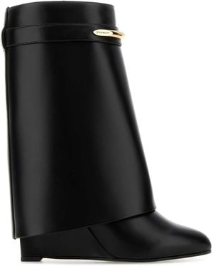 Givenchy Black Leather Shark Pinch Boots