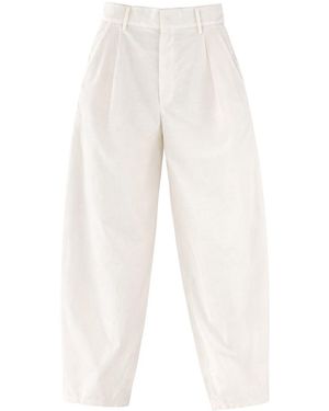 Alysi Silk Tailored Trousers - White