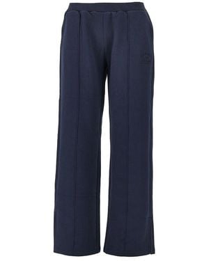 EA BODYWEAR Wide-Leg Jersey Trousers - Blue