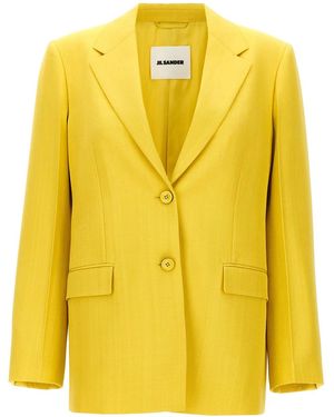 Jil Sander Single-Breasted Blazer - Yellow