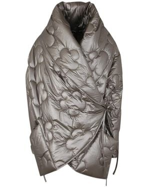 Maria Calderara Padded Wrap Choc Oversized Fluffy Hug - Gray