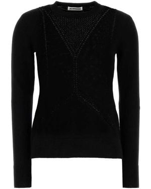 Jil Sander Wool Blend Sweater - Black