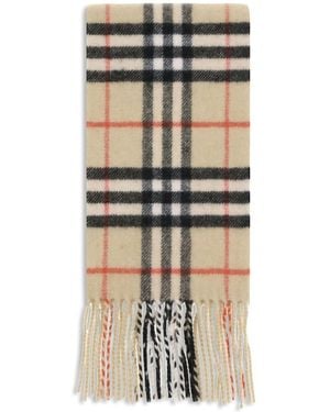 Burberry Thin Cashmere Check Scarf - Metallic