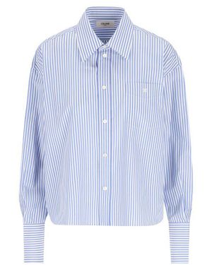 Celine Cropped Shirt - Blue