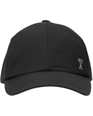 Ami Paris Baseball Cap With Logo - Black