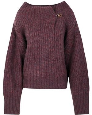 Dries Van Noten "Teubina Embroiderd" Jumper - Purple