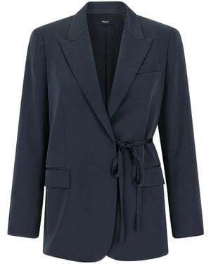 Theory City Twill Blazer - Blue