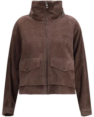 Loewe Suede Goat Leather Jacket - Brown