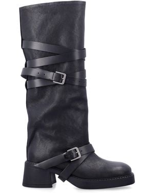 Miista Katarzyna Leather Boots - Blue